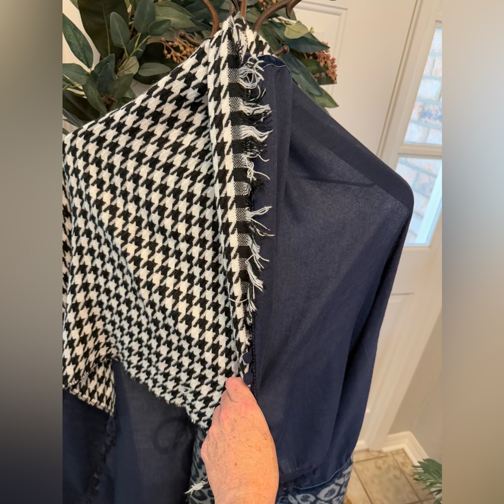 Patchwork Mixed Pattern Leopard Print & Houndstoo… - image 2